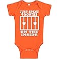 Reaxion Funny Cute Baby Boy Girl Handmade Clothes Infant Just Spent 9 Months On The Inside Bodysuits