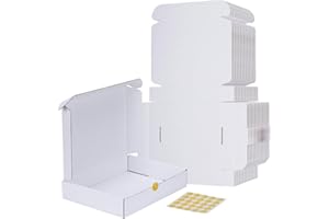 RLAVBL 11x8x2 Shipping Boxes Set of 25, White Corrugated Cardboard Box for Packing, Mailing, Business