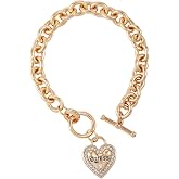 GUESS Heart Logo Charm Bracelet
