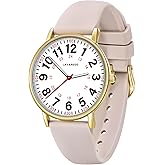 Bomieux Nurse Watch for Nurses Doctors Women Men,Waterproof Analog Watches with Luminous Dial and Japanese Quartz Movement,Easy to Read Military Time Watch with Second Hand, 12/24 Hours,Silicone Band