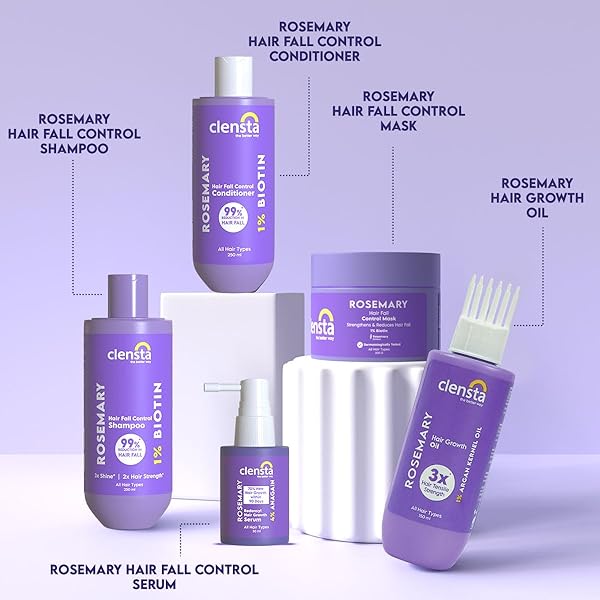 CLENSTA ROSEMARY ANTI HAIR LOSS SHAMPOO | 8.45 FL OZ (250ML) | STRENGTHENS HAIR & ADDS SHINE | WITH BIOTIN FOR HAIR GROWTH | SULFATE FREE | FOR MEN & WOMEN