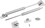Juibao 2 Pack Gas Strut 100N Soft Close Hinges Cabinet Lift Supports 26cm Silver view 4