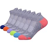 JOYNÉE Womens Ankle Athletic Low Cut Tab Socks Cushioned Running Sports 6 Pack