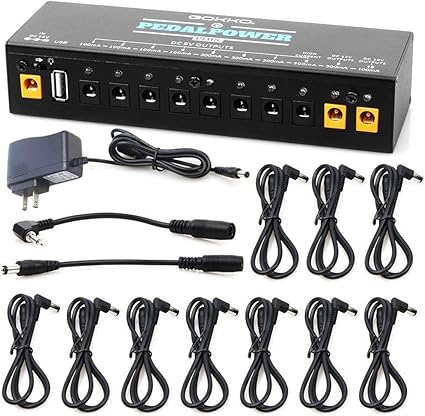 Amazon Gokko Audio パワーサプライ エフェクターペダル用 エレキギター用 電源 9v 12v 18v 電源供給 Pse認証 プラス ラインセレクター スイッチャ 楽器 音響機器