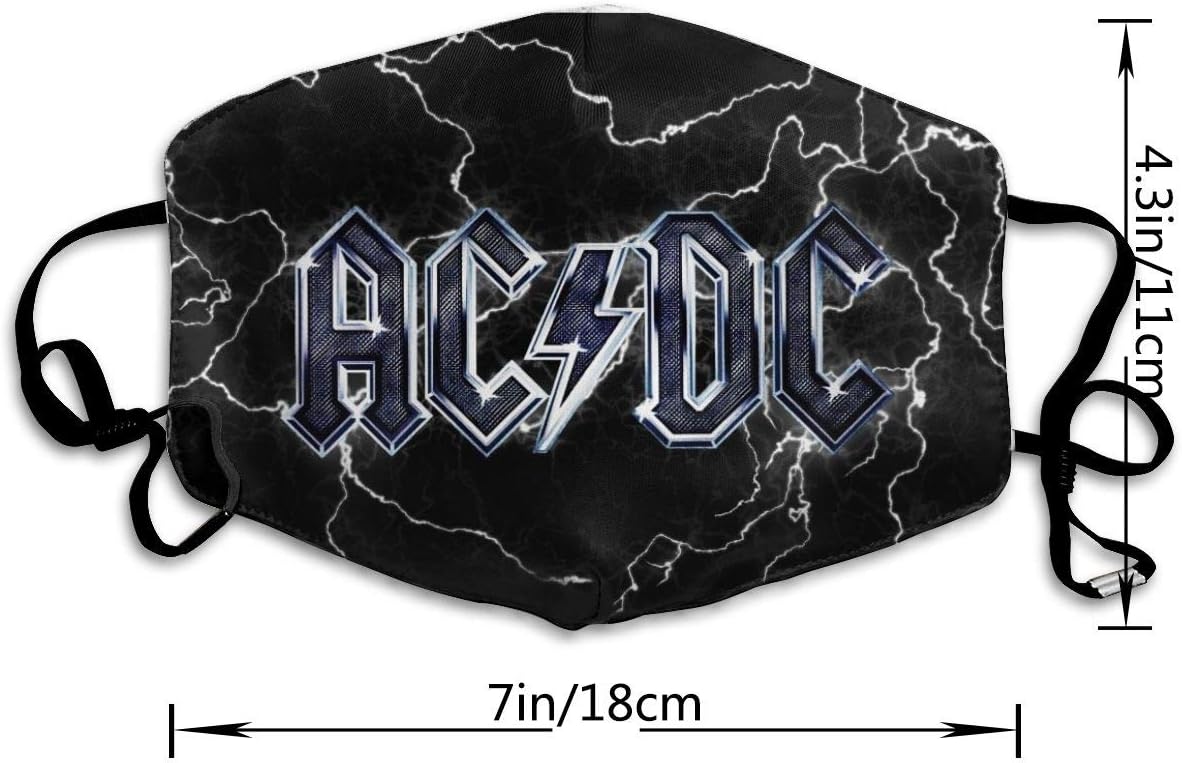 Hlrod Washable Acdc Face Mask Breathable Mouth Mask Cover For Kids Amazon Ca Home Kitchen