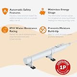 Hylite Slimline Ecoheater Tube Heater with Thermostat White 300mm 28W view 3