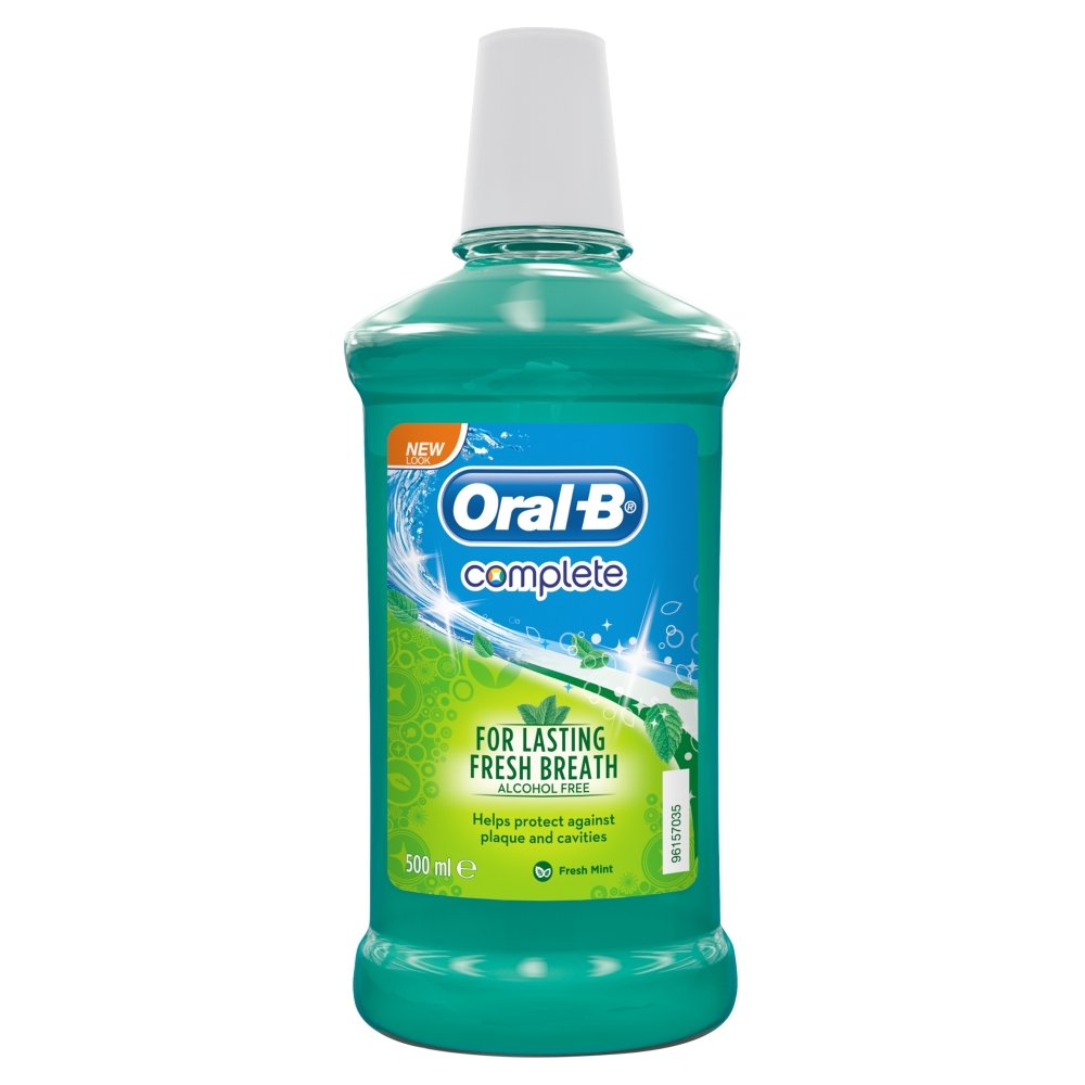 OralB Fresh Mint Complete Mouthwash, 500 ml, Pack of 6 Amazon.co.uk