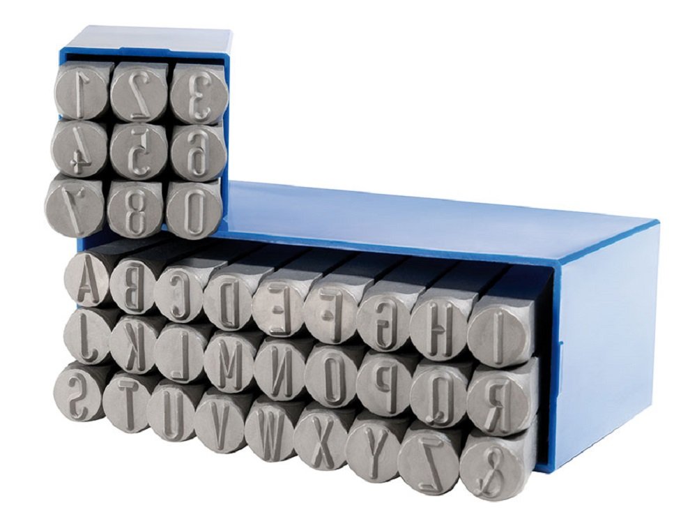 GRAVUREM SR-Number Punch and Letters (Combination) 0-9 A-Z &and, in Writing Thickness 10 mm