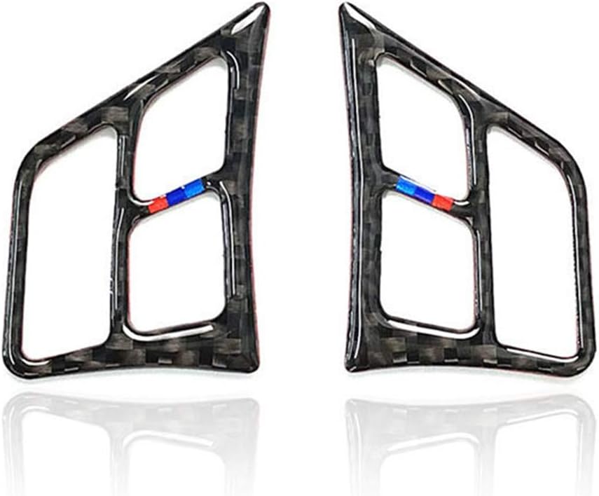 Carbon Fiber Steering Wheel Button Frame Decal Cover Trim for BMW 3 Series 5th E90 E91 E92 E93 315 318 320 323 325 328 2005-2013 BMW072 (M)