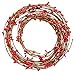 Resinta Red Pip Berry Garland Red Single Ply Pip Berry Garland for Christmas Craft Décor or Celebrations Embellishing, 42 Feet