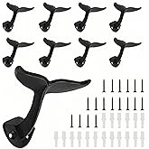 Jowgut Set of 8 Whale Tail Wall Hooks, Cast Iron Towel Hook with Mounting Screws Wall Anchors, Heavy Duty Wall-Mounted Coat Hanger Nautical Decor for Hanging Purses, Hats, Clothes