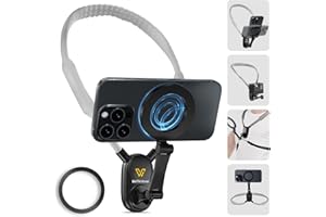 WETHINKEER 700mm Extended Neck Phone Holder, Hands-Free Magnetic Mount for Vlogging & POV, Longer Than 600mm for Comfort & Wider Angles, Fits MagSafe iPhone Android GoPro etc.