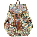 Puledon Classic Vintage Retro High-capacity Portable Cute Bags Canvas Schoolbag Travel Backpack Bookbag Backpack School Bag