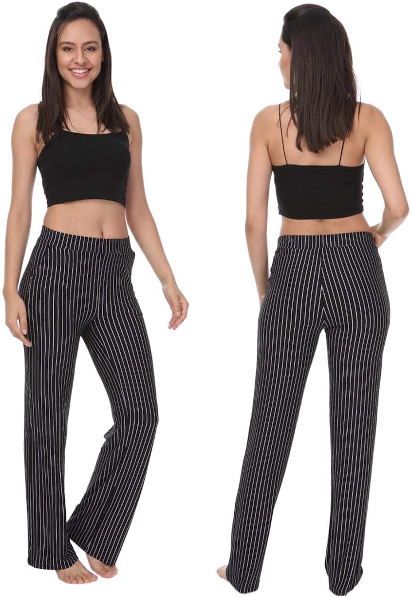 colorful striped palazzo pants