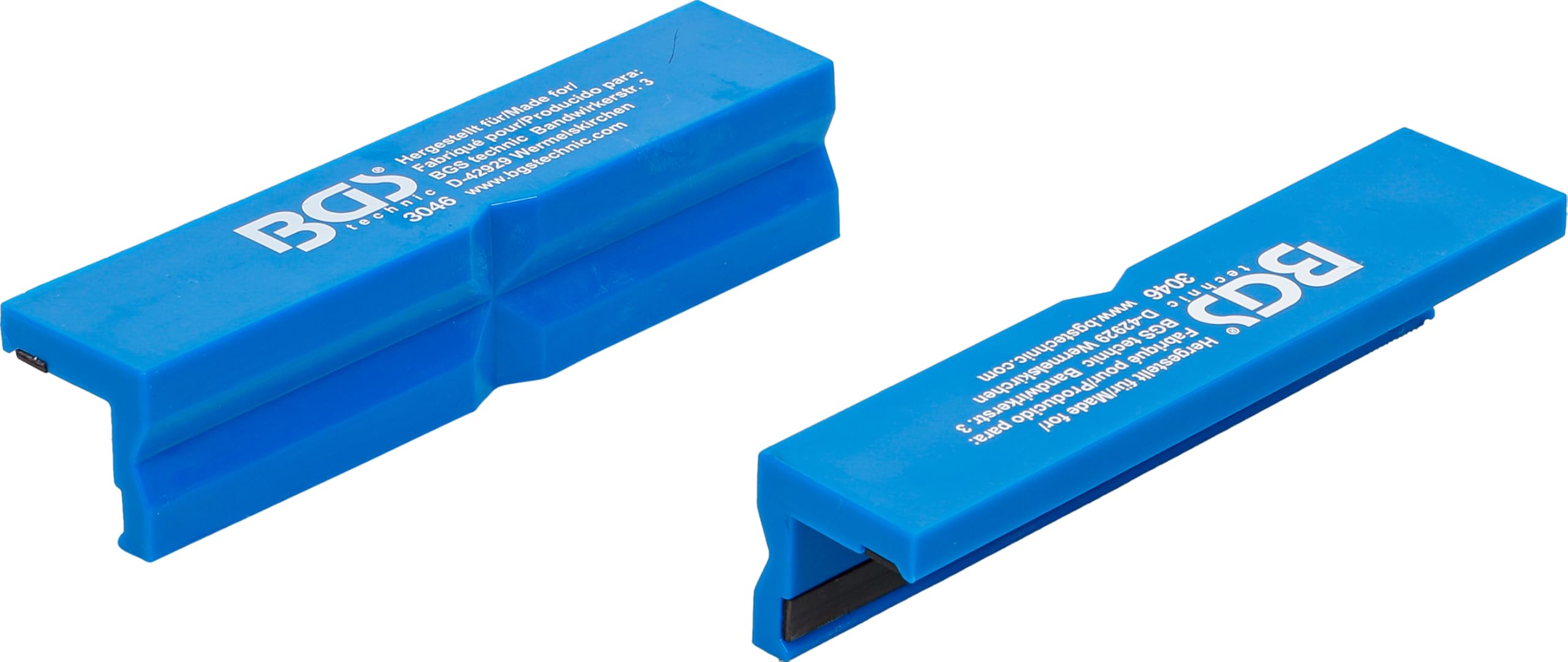 BGS 3046 | Schraubstock-Schutzbacken | 2-tlg. | Kunststoff | Breite 125 mm | mit Magnet | Schonbacken