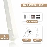 Qsmile LED Batten Light 4ft 18W 2000lm UK Plug 4 Pack 4000K Workshop view 3