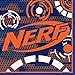 Nerf Birthday Party Supplies Pack for 16 - Lunch and Dessert Plates, Napkins, Table Cover Bundled with Custom Birthday Card By JPMD Party House