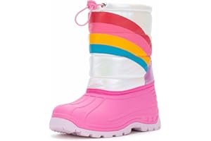 FUNCOO PLUS Toddler Warm Boots Girls Winter Snow Boots Child Rain Boot Waterproof Shoes Outdoor