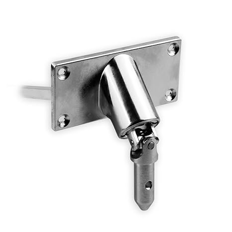 DIWARO.® | Rolladen Gelenklager G092, 90 Grad Umlenkung, Grundplatte 85 x 42 mm mit 4 Befestigungslöcher, Kurbelzapfen Anschl