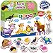 Little World Large Set of Safe Fridge Magnets for Toddlers 1-3 - Refrigerator Magnets for Kids – Baby Magnets for Refrigerator 1 Year Old - Magnetic Animals for Toddlers 1-3 - Farm Animal Magnets