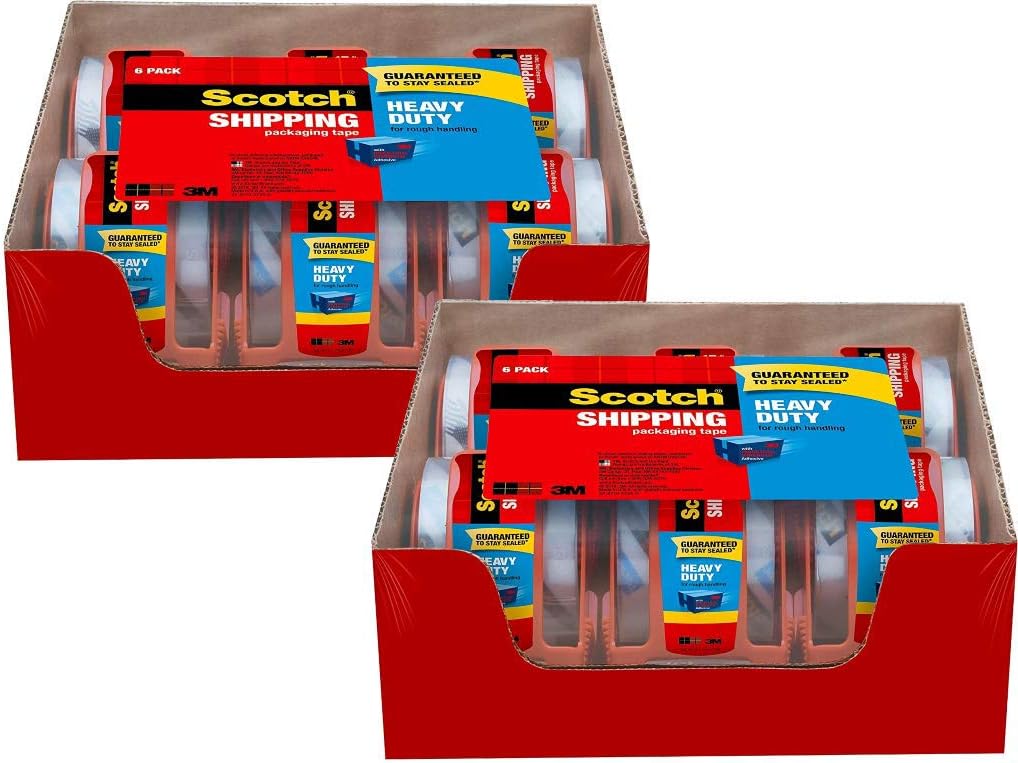 Scotch Heavy Duty Shipping Packaging Tape, 2 x 800 - Clear (3 Tapes) (1, Clear) : Office Products