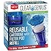 Clear Genius Reusable Cartridge with Filter Pod SU-11, Includes 1 Reusable Cartridge and 1 Filter Pod Refill, Filter Pods Last 2 Months, Blue, Fits Brita & Pur
