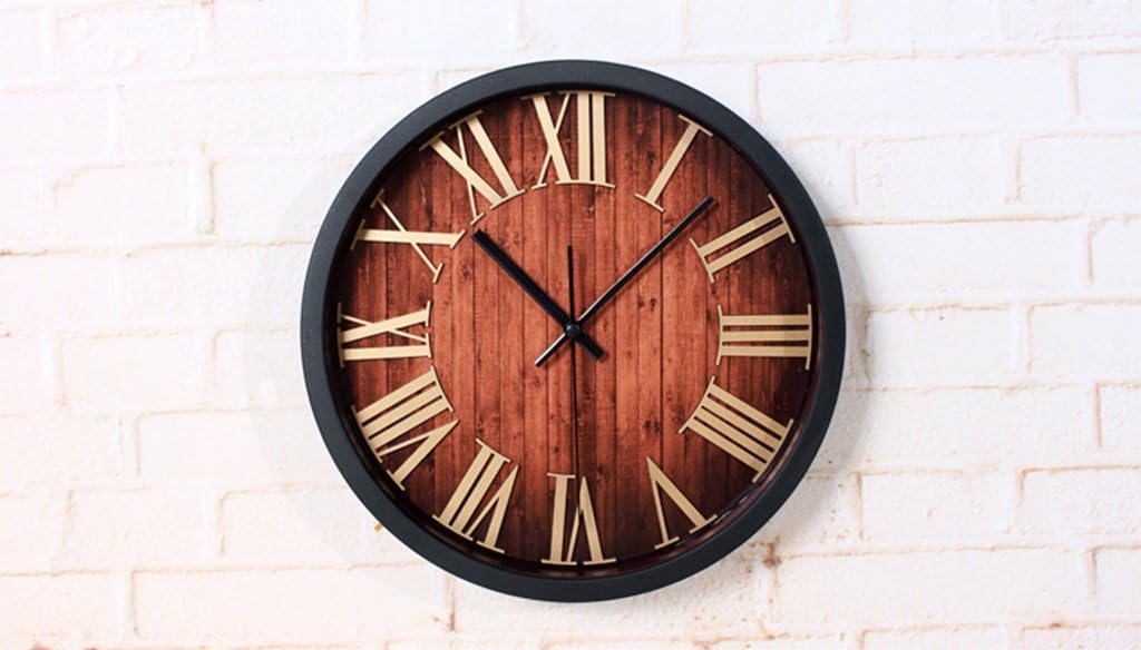 Jingzou Metal, texture European-style three-dimensional, Roman numerals, wall clock bell quiet