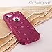 iPhone 5S Case,iPhone SE Case,Fogeek Heavy Duty PC and TPU Combo Protective Defender Body Armor Case for iPhone 5S,iPhone SE and iPhone 5 with Finger Print Function(Wine Red/Rose)
