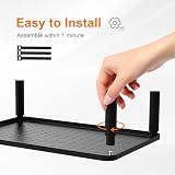 GRIFEMA Monitor Stand Riser 3 Height Adjustable Mesh Platform 20kg Black view 3