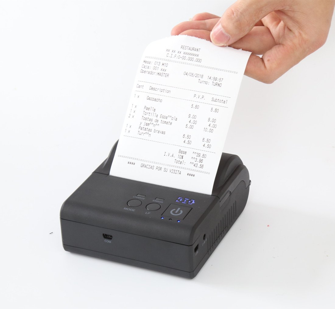 EastRoyce 3 Inch Portable Thermal Receipt Printer ER80 80mm Bluetooth
