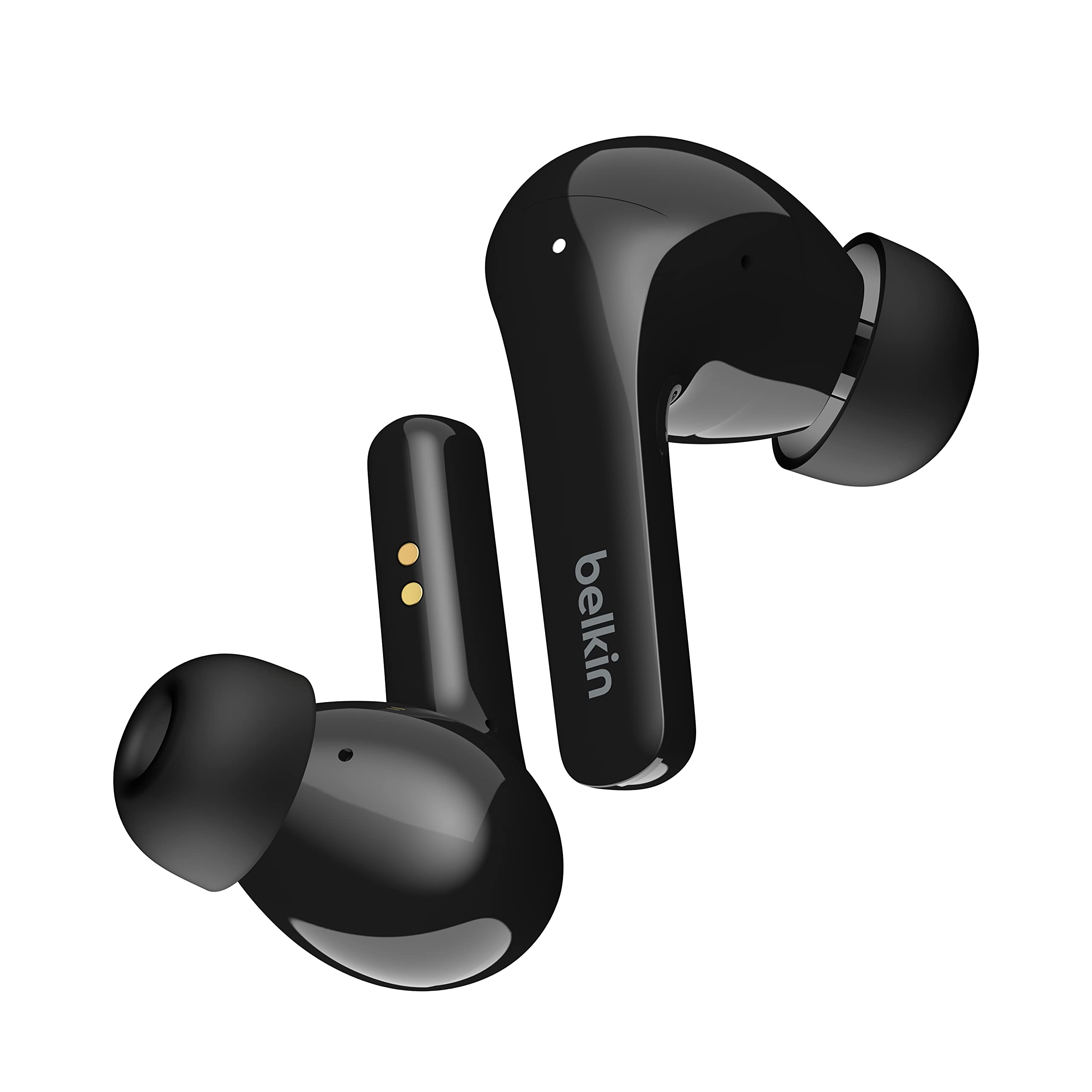 Belkin SOUNDFORM Flow True Wireless Earbuds with Active Noise Cancellation, Bluetooth Earphones with Wireless Charging, IPX5 Sweat and Water Resistant, 31H Play Time, for iPhone, Galaxy, Pixel - Black