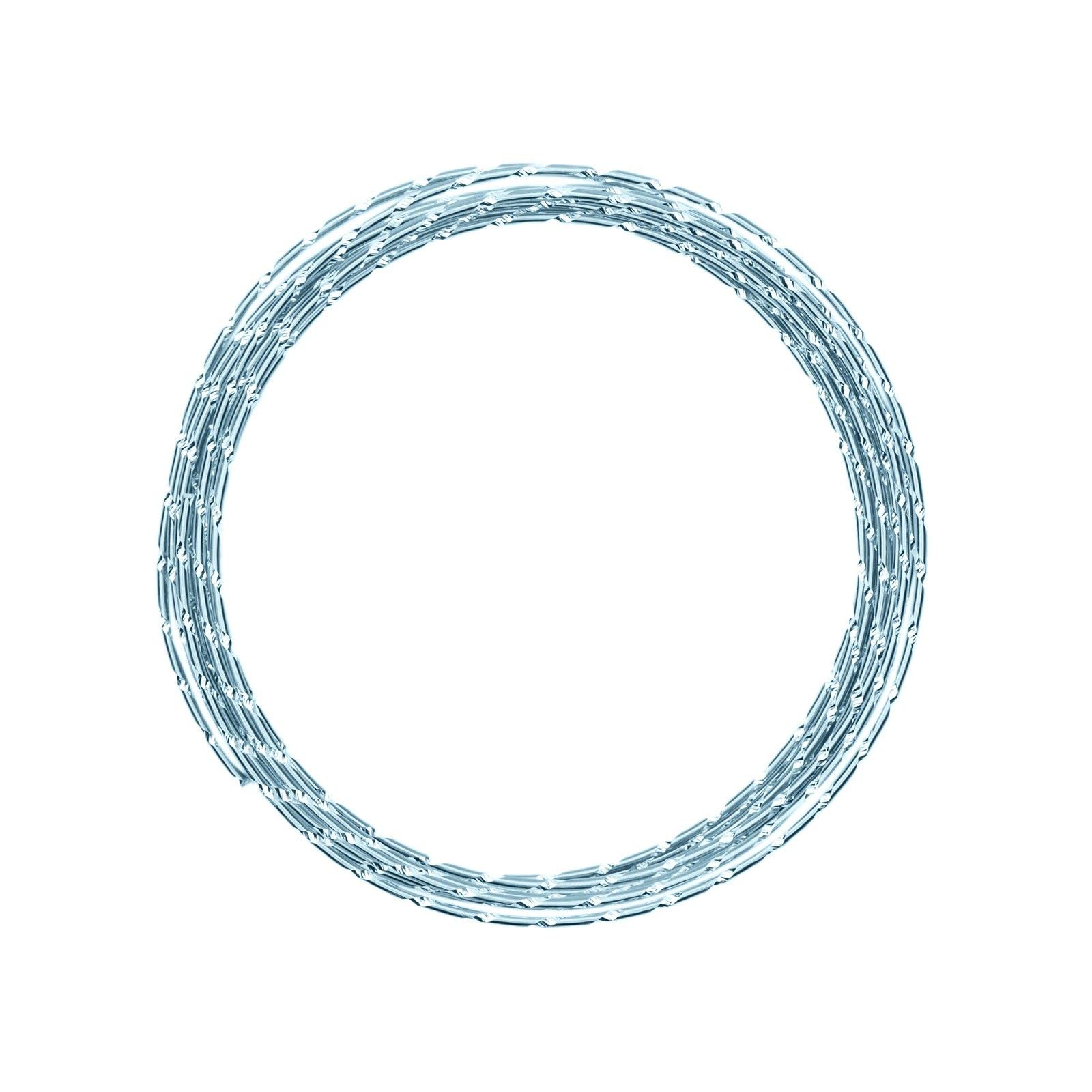 Vaessen Creative Aluminium Craft Wire Diamond Cut 16.4 ft (5 m) x 0.08" (2 mm) Ice Blue - Flexible Metallic Wire for Crafting, Flower Arranging, Jewellery Making and Modelling