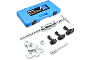 Prokomon Rear Axle Bearing Puller Kit; Rear Axle Puller Set; Rear Axle Bearing Removal Tool with Slide Hammer Yoke and 3 Rear Axle Adapters