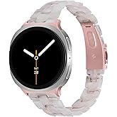 HAYONLIY Resin Bands Compatible with Samsung Galaxy Watch 8 40mm 44mm/Galaxy Watch 8 Classic 46mm,Stylish Replacement Strap for Women Men