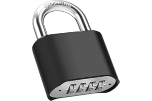 Diyife Outdoor Combination Padlock, [Design of Hidden Password] Weatherproof Resettable Combination Padlock, High Security for Sheds Fence, Locker, Home, School, Garage, Garden, Gate Hasps