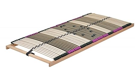 DaMi Premium NV 7 Zonen Lattenrost 80x200cm verstellbar Buche mit 6 Fach Härteverstellung Wohn- und Schlafsysteme I Bettenros