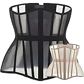 Mesh Corset Waist Trainer for Women - Underbust Corset Lace Up - Waist Cincher Shapewear - Body Shaper