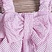 Charm Kingdom Baby Girls Striped Seersucker Bubble Straps Ruffle Layers Bowknot Romper, Pink, 12-18 Months
