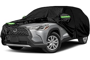 SPORTULI Waterproof Car Covers Replace for 2019-2024 Toyota Corolla Cross, 6 Layers All Weather Custom-Fit Outdoor Full Car Covers with Zipper Door for Snow Rain Dust Hail Protection