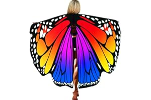 OUN NANA Halloween Butterfly Wings Cape for Women Butterfly Halloween Costume with Antenna Headband, Butterfly Wings Costumes Shawl