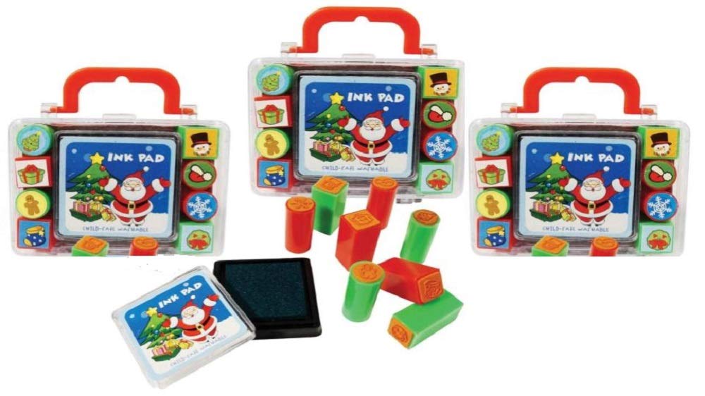 Playwrite Xmas Ink Pad Stamper Set - 3 Sets Supplied