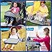 Kids Travel Tray, Car Seat Travel Tray With Colorful Space Top Toddler Car Seat Activity Tray More Organizer Pockets Large iPad & Cup Holder Car Seat Table For Stroller Airplane