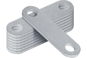 Fanmao 8 Pcs 3-1/2" Heavy Duty Trailer Leaf Spring Shackle Straps for Double Eye Leaf Spring, 3/16"Thick