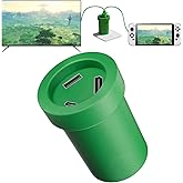 POWKONG Switch Charger Dock Portable Compatible with Nintendo/OLED/Lite, 65W GaN Charging Dock&Hub, Swith Docking Station for TV with 4K 60Hz HDMI/USB-C PD Fast Charging/USB 2.0-Green