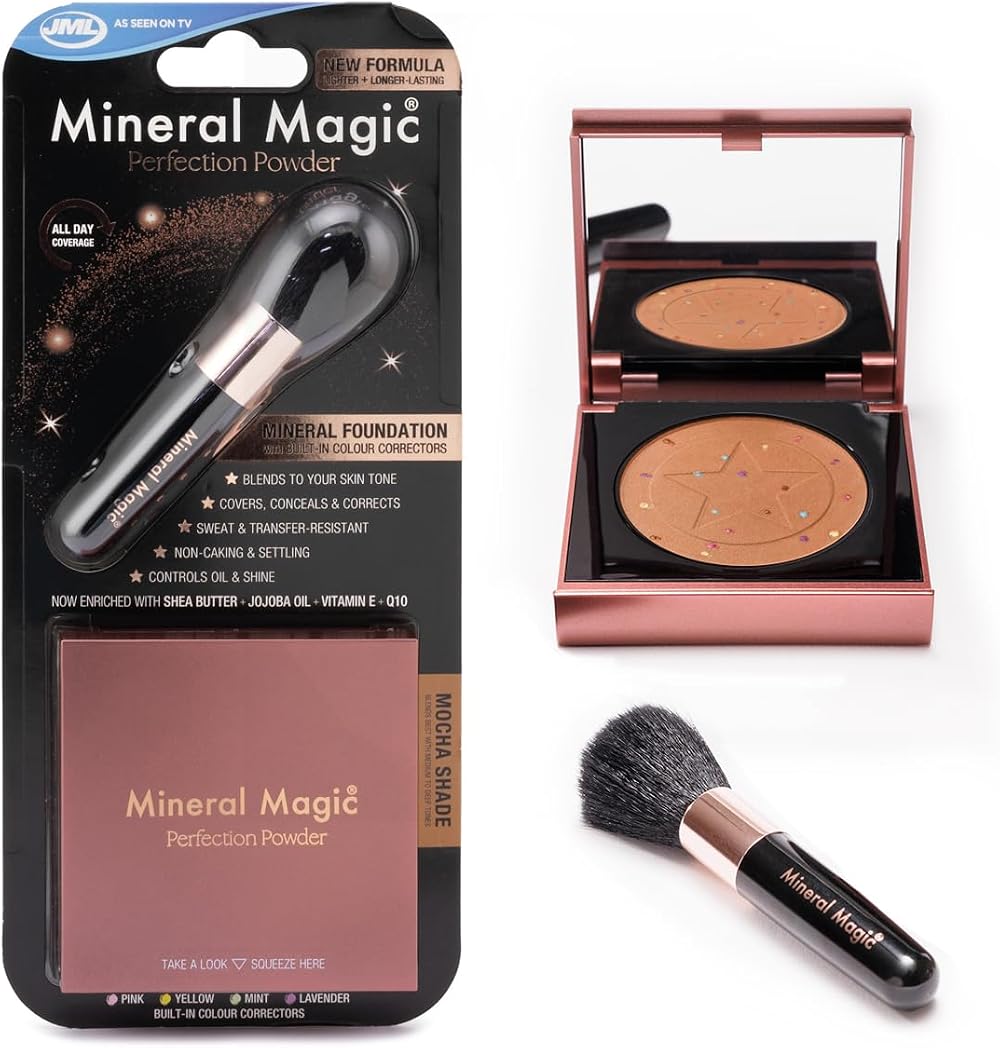 JML Mineral Magic Perfection Powder Mocha Long Lasting Pressed Foundation
