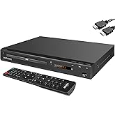 MEGATEK Region-Free DVD Player for TV with HDMI &amp; 1080P Upscaling | CD/DVD/USB Playback, Compact Metal Housing, Coaxial Audio, LED Display, Remote &amp; HDMI/AV Cables Included