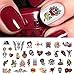 Rockabilly Tattoo Skull Nail Water Slide Decals Assortment #1 - Salon Quality!