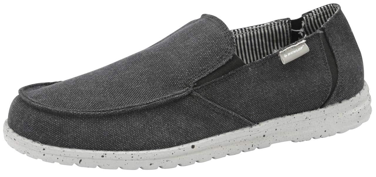 Dunlop Mens Soft Padded Casual Comfy Canvas Slip On Lightweight Outdoor