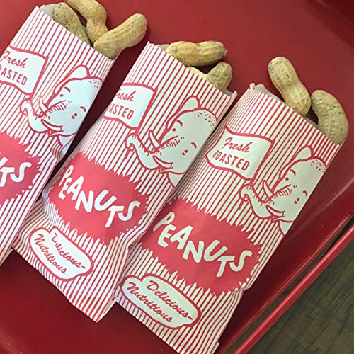 Red White 150 Pack Paper Peanut Bags Retail Store Fixtures & Equipment
