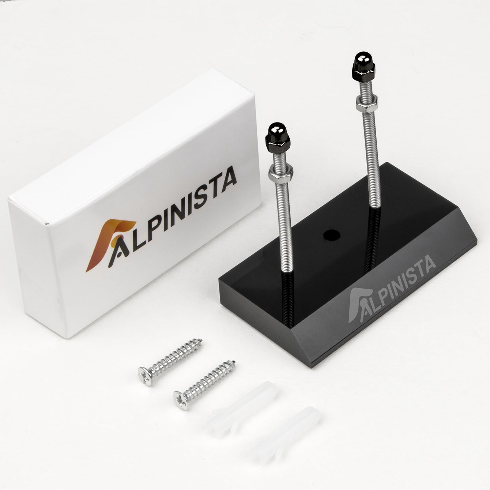 Alpinista Skateboard Wall Mount Horizontal Deck Display Luxury Skate Rack, Black, 1 Pack